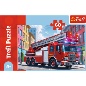 Puzzle 60elem.Masina de pompieri TREFL