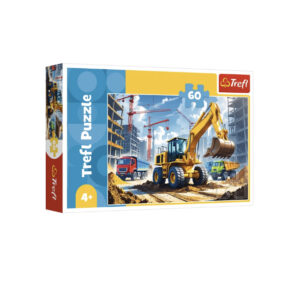 Puzzle 60elem.Tractor cu excavator TREFL