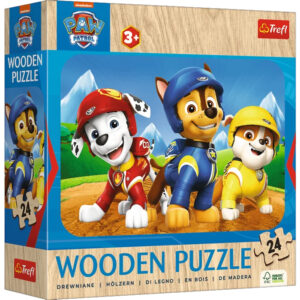 Puzzle din lemn 24elem. Echipa Patrula catelusilor TREFL