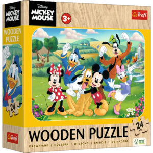 Puzzle din lemn Mickey si prietenii lui 24 elem.TREFL