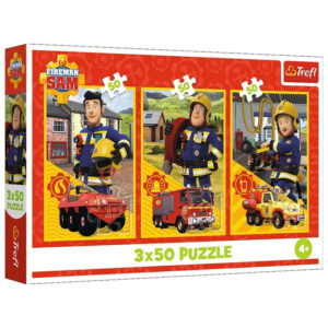 Puzzle 3x50 Echipa de la staTia de pompieri TREFL