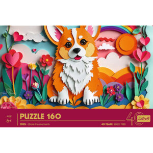 Puzzle 160elem.Trefl aniversar de 40 de ani - ArtA pe hartie: Caine mic TREFL