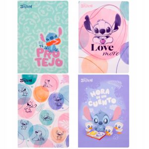 Caiet A5 60 foi patratele pastel model 3 Stitch Disney Fashion COOLPACK