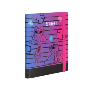 Mapa extensibila A5 carton cu elastic Stitch Disney Black COOLPACK