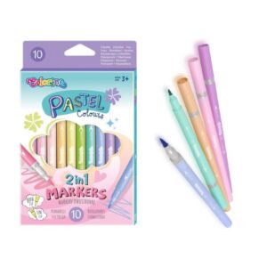 Set carioci pensula varfuri cu grosime diferita 10 buc Pastel Colorino Colorino