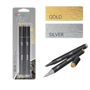 Set carioci pentru schitare varfuri cu grosime diferita auriu/argint Colorino