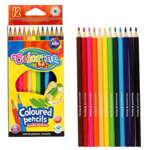 Set creioane colorate hexagonale 12 buc Colorino