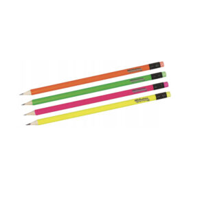 Creion rotund cu radiera Neon HB Colorino