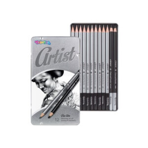 Set de desen in cutie metalica 12 buc Artist Colorino