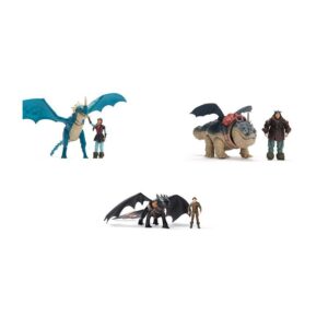 Set 2 Figurine Viking si Dragon How To Train Your Dragon in asort. SPIN MASTER
