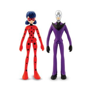 Set 2 figurine Ladybug + Hawk Moth 19x20cm Miraculous Bend-Ems LONGSHORE