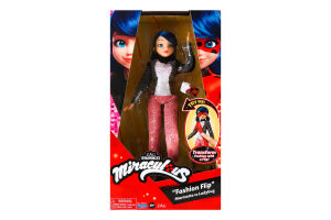 Papusa Marinettte in costum cu paiete reversibile Lady Bug Miraculous