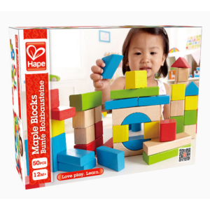 Jucarie lemn Cuburi 50buc HAPE