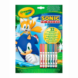 Carte de colorat cu carioci Sonic the Hedgehog CRAYOLA