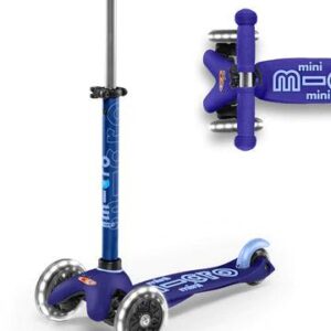 Trotineta Mini Micro Deluxe LED albastru MICRO