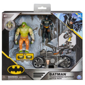 Batcycle and Killer Croc Batman SPIN MASTER