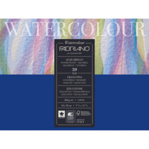 Bloc acuarela A4 Watrecolour 300 gr/m2, 20 foi, textura fina, Fabriano, Fedrigoni