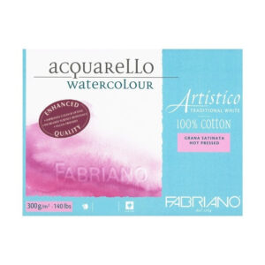 Bloc acuarela A4 Artistico Traditional 300 gr/m, 20 foi textura satinata , Fabriano, Fedrigoni