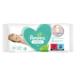 Servetele umede PAMPERS BABY WIPES SENSITIVE 52