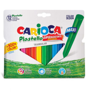 Set creioane Plastello Maxi 12 cul. din plastic Carioca