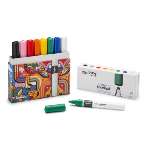 Set markere acrilicie 8 culori Carioca Plus