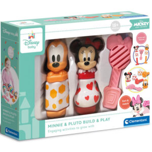 Jucarie Disney Baby Minnie Mouse si Pluto Build and Play Clementoni