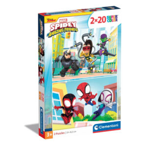 Puzzle Spidey and His Amazing friends 2x20 piese CLEMENTONI