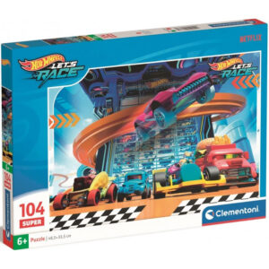 Puzzle Super Color Hot Wheels Nr.2 104 piese CLEMENTONI