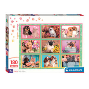 Puzzle Super Color Colaj cu catelusi 180 piese CLEMENTONI