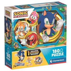 Puzzle Sonic cu sticker tip 1 180 piese CLEMENTONI