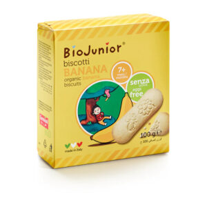 Biscuiti organici cu banane (7 luni+) 100g Biojunior
