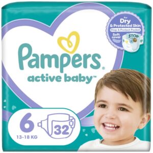 Scutece Active Baby Marimea 6 13-18 kg 32buc Pampers