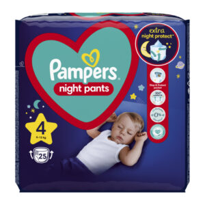 Scutece-chilotei de noapte Pampers 4 (9-15kg), 25