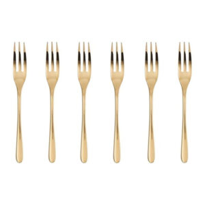 Set furculite desert 6 buc. Rock Pvd Gold Sambonet