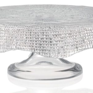 Platou servire tort cu picior Diamante 26 cm IVV