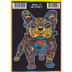 Pictura pe Velvet 21x29,7 cm Buldog Francez Colorvelvet
