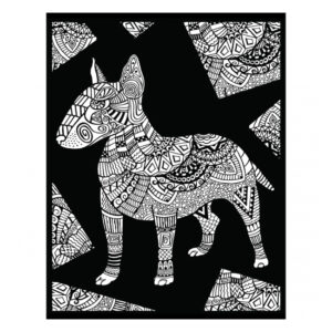 Pictura pe Velvet 21x29,7 cm Bull Terrier Colorvelvet