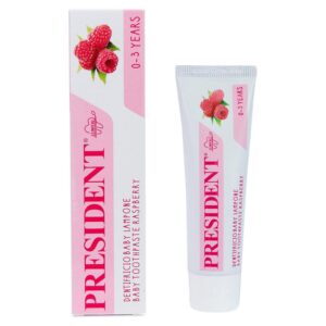 Pasta de dinti pt copii President Zmeura (0-3ani) 30ml
