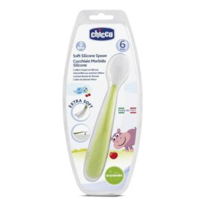 CHICCO lingurita silicon moale verde 6 luni+ new 68285000/68285100