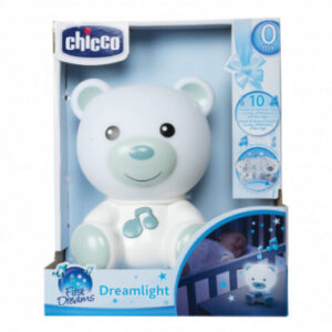 Lumina de noapte muzicala Ursulet albastru Chicco