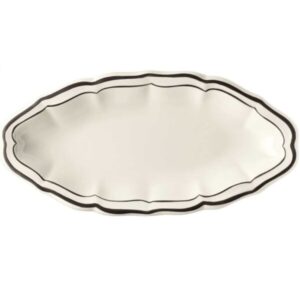 Farfurie ovala 26,5x13,2cm Filet Manganese GIEN