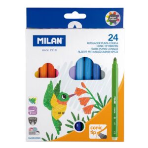 Set carioci 24 cul. varf conic, Milan