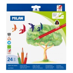 Set creioane colorate 24 cul. grip 2,9mm, Milan