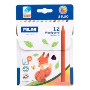 Set creioane pastel 12 cul. plastic, Milan