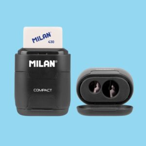 Ascutitoare dubla cu container + radiera Compact Shadow, Milan