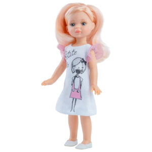 Papusa Elena in rochie alba Paola Reina