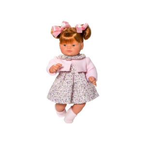 Papusa Guille in rochie cu flori, 36 cm ASI