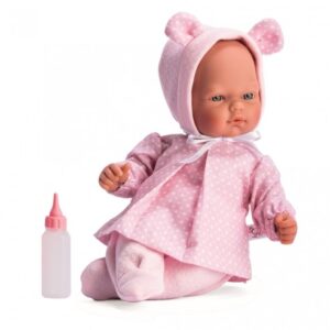 Papusa bebe OLI 30 cm in costum roz ASI