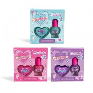 Set gloss de buze si lac de unghii in asort. Crush Nail Duo, Martinelia