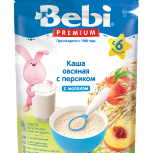 Terci de ovaz cu lapte si piersici 6+luni 200g Bebi Premium